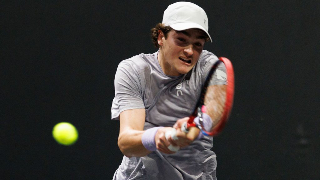 Joao Fonseca durante il torneo di Indian Wells prima della sfida contro Jannik Sinner