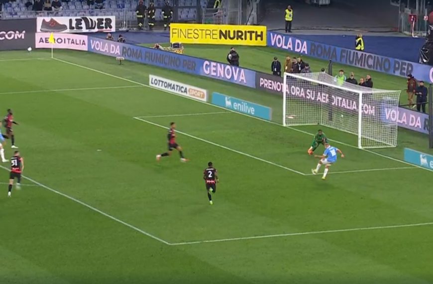 Isaksen segna il gol decisivo in Lazio Milan di Serie A