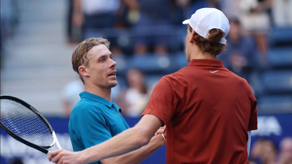 Jannik Sinner dopo la vittoria contro Denis Shapovalov agli Indian Wells prima della sfida con Joao Fonseca