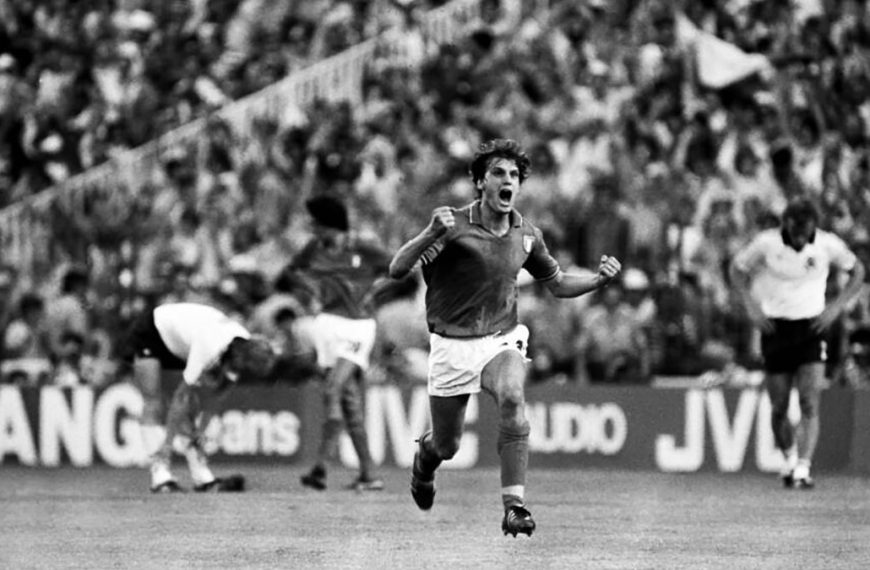 Marco Tardelli esulta urlando dopo il gol nella finale Italia Germania Mondiali 1982